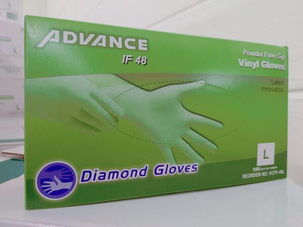 F1-593 - Vinyl Gloves Large (Powder Free) (100/bx) *temporarily unavailable*