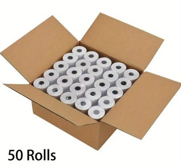 S1-25 - 3 1/8 "x 200' BPA-Free Thermal Paper Roll (50 rolls per Case) - Image 2