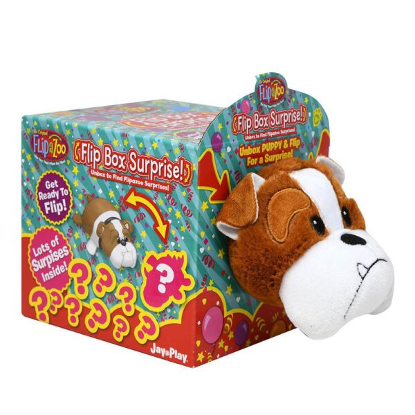 T3-43 - Flip A Zoo 7" Plush in Surprise Box - Bulldog  *temporarily unavailable*