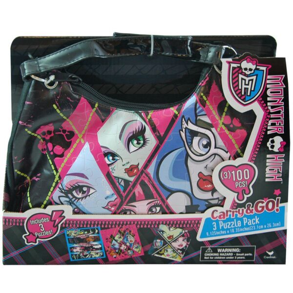 B1-348 - 3/pk Monster High Puzzle in a Purse (11" x 9") *temporarily unavailable*