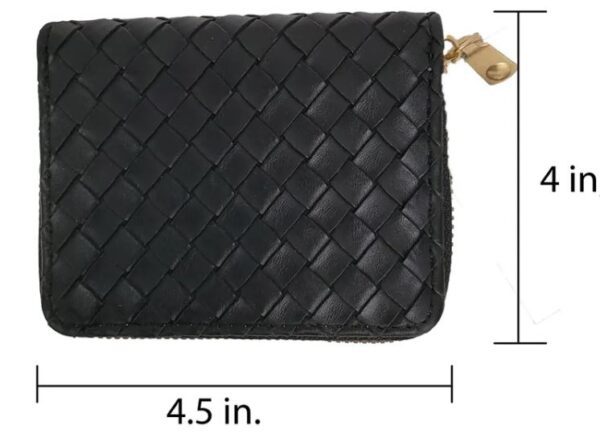 F1-632 - Cross Print Leather Wallet - Image 2