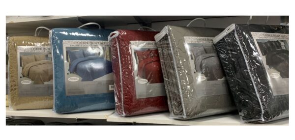 F1-740 - Embroidered Solid 3 pc. Quilt Set (King) *temporarily unavailable* - Image 3