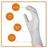 F1-588 - Nitrile Gloves Medium 100/dl. (Non-Powder)(M) White - Image 2