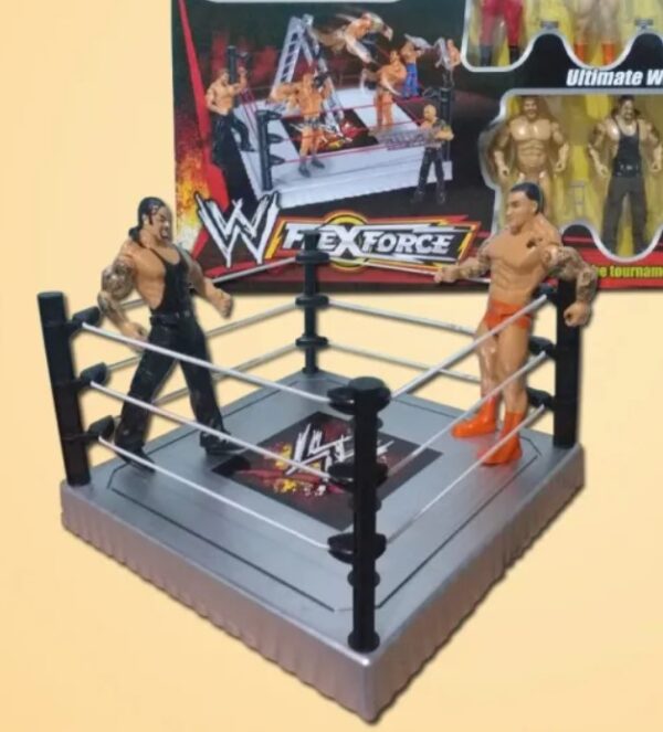 T4-381 - Ultimate Wrestling Play Set w/ 8 Figures Plus Accessories - Image 2