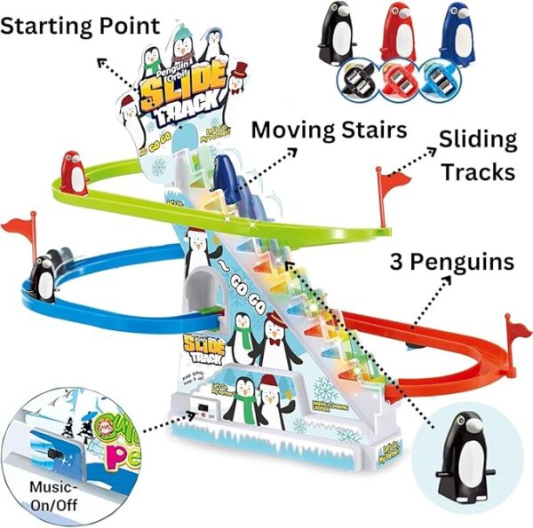 T3-558 - Penguin Orbit Slide Track w/ Light & Sound - Image 2