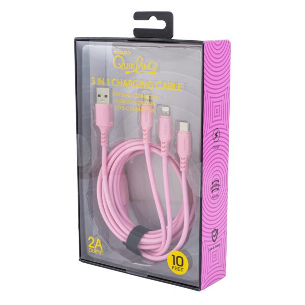 G2-689 - 10' 3-in-1 Charging Cable - Image 4