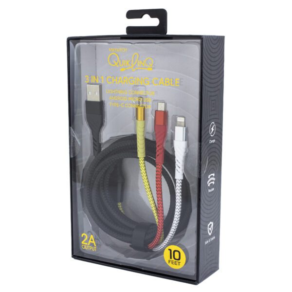 G2-690 - 10' 3-in-1 Charging Cable - Image 4
