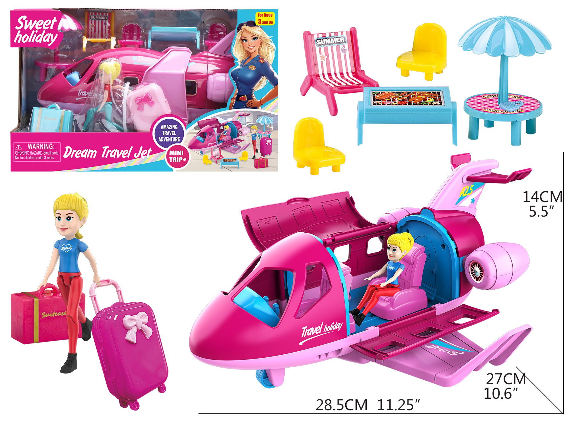 T2-366 - Dream Travel Jet Playset - Image 2