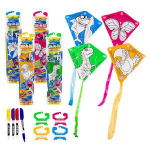 T5-700 – 15" Color-Me Poly Diamond Kite - 1pc - Assorted Characters