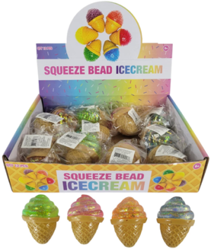 T4-316 - Ice Cream Cone Gel Squishy (12/dl)