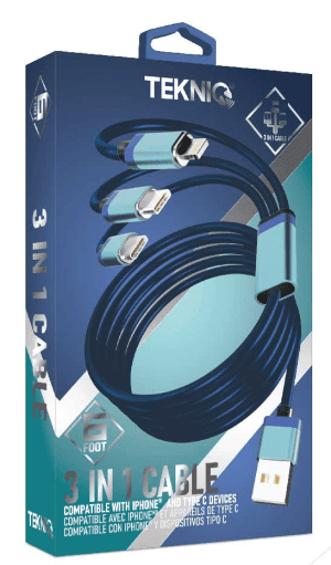 G2-606 – 3 in 1 6ft Metal Braided Cable **Pre-order**