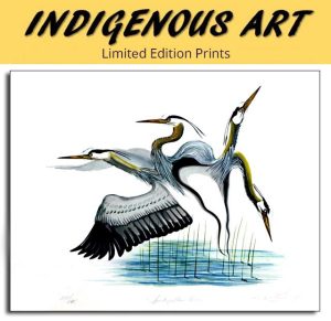 Robert Kakaygeesick - Spirit Of Blue Heron - Print