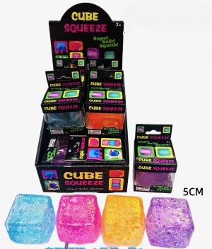 T4-83 - Glitter Sparkle Squishy Cubes (12/dl)