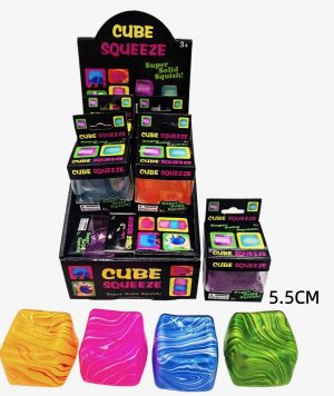T4-84 - Marble Pattern Squishy Cubes (12/dl)