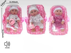 T2-384 Baby Doll 16.5" With Bassinet
