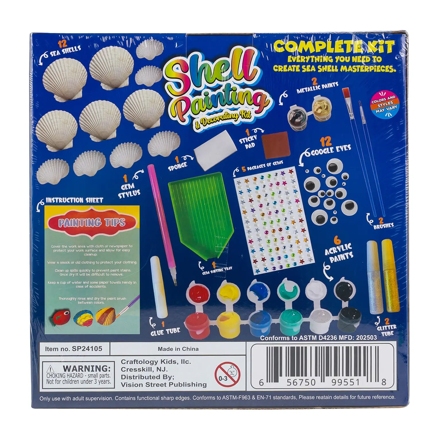 T4-65 Craftology Kids Shell painting & Decorating Kit - Image 3