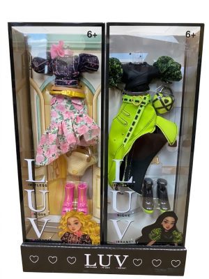 T2-30 LUV Doll Outfits Asst In Clear Acetate Case