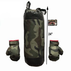 T1-528 Boxing Set-Punching Bag & Gloves - Camel Colour - 24"