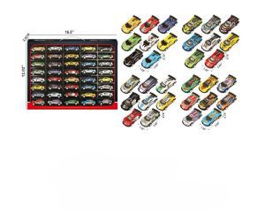 T1-209 40 Pcs Diecast Race Cars In Carry Case