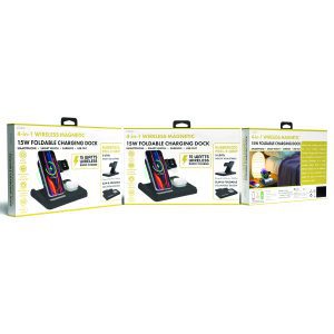 G3-15 4-in-1 Wireless Magnetic Foldable Charging Dock