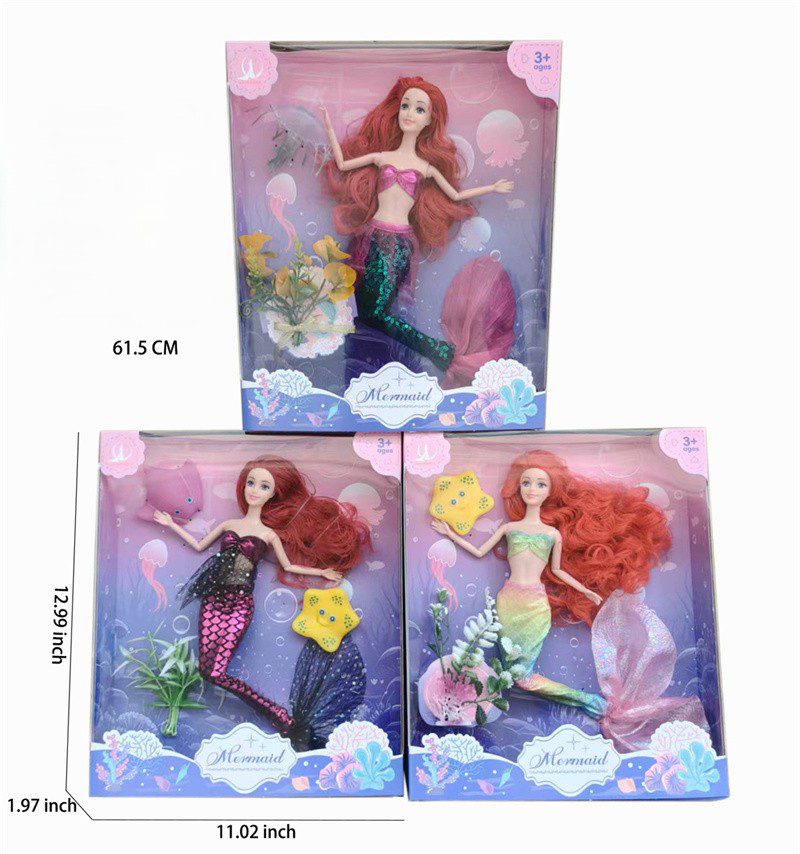 T2-259 Mermaid Doll Play Set Asst