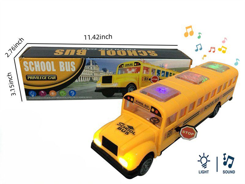 T1-21 Electric Toy School Bus with Lights & Sound