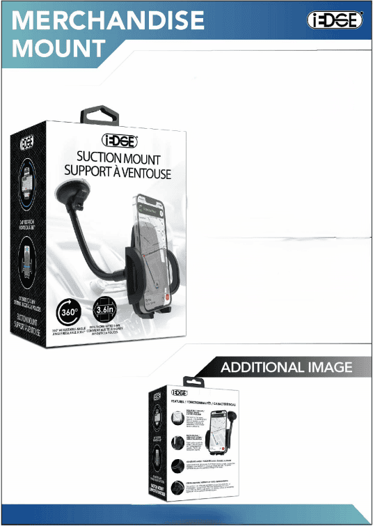 G3-41 Gooseneck Cradle Suction Mount (Black)
