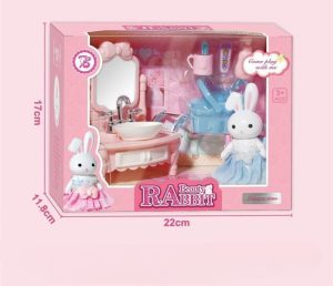T2-386 Bunny Doll Bathroom Set