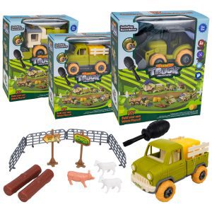 T1-814 Farm Truck STEM Toy Playset, DIY Build Your Own Vehicle, Assorted
